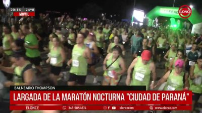Marat&oacute;n Nocturna Ciudad de Paran&aacute;: miles de corredores participan del evento